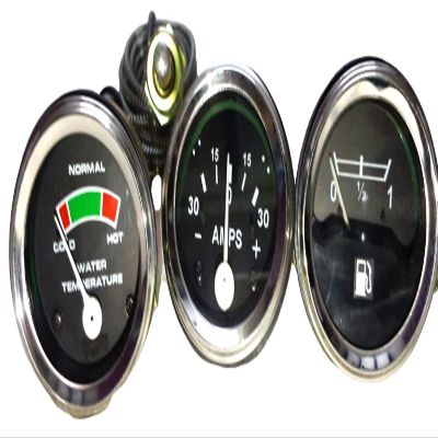 Unknown Massey Ferguson Tractor Gauge Set-Temp, Fuel, Ammeter fits in MF 35,50,65,135,150