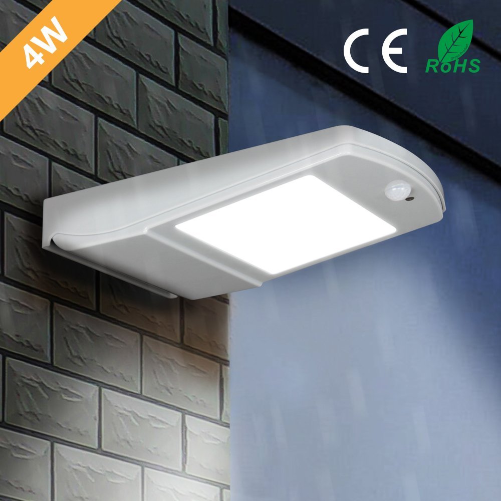 4packs 48 LED 4W LED Wall Sconces Light with 120lm/w 480lm, IR Sensor + Dim Light, Work for 20hs (4)