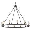 Bainbridge 12-Light Bronze Industrial Round Chandelier view 1
