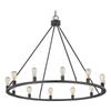 Bainbridge 12-Light Bronze Industrial Round Chandelier view 3