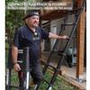 Telesteps 1600ET Tactical Telescoping Extension Ladder 12.5 ft Height, 16 ft Reach | Type 1A 300 lb Rated | Black Anodized Military-Grade Aluminum Ladder with One-Touch Retraction & Dual-Side Climb view 3