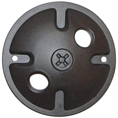 Satco 60-676 2-Light Die Cast Mounting Plate; Dark Gray