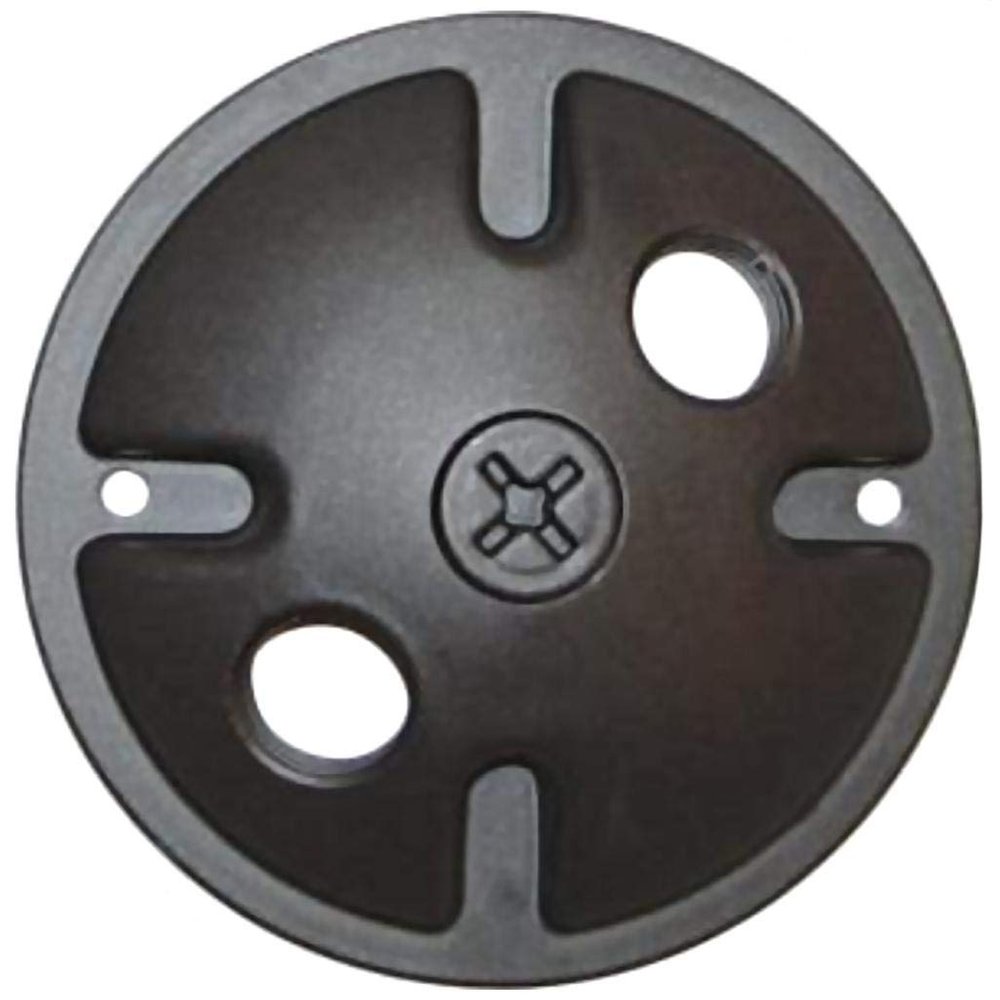 Satco 60-676 2-Light Die Cast Mounting Plate; Dark Gray
