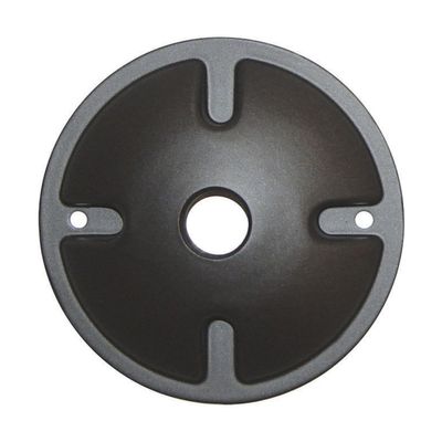 Satco 60-675 1-Light Die Cast Mounting Plate; Dark Gray