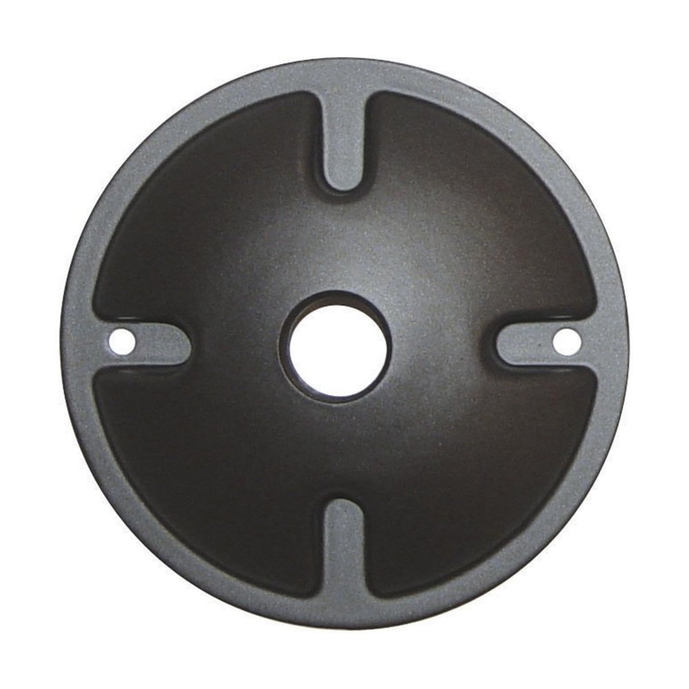 Satco 60-675 1-Light Die Cast Mounting Plate; Dark Gray