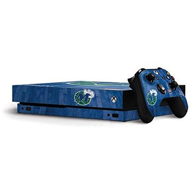Skinit Decal Gaming Skin Compatible with Xbox One X Bundle - Officially Licensed NBA Dallas Mavericks Hardwood Classics Design