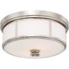 Minka Lavery Flush Mount Ceiling Light 6368-613 Low Profile Fixture, 3-Light 180 Watts, Polished Nickel view 2