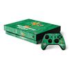 Skinit Decal Gaming Skin Compatible with Xbox One X Bundle - Officially Licensed NBA Milwaukee Bucks Hardwood Classics Design view 1