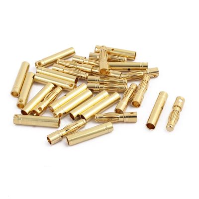 Aexit 15 Pairs Track Lighting Gold Plated 4mm Male Female Banana RC Model Connectors Charger Connector