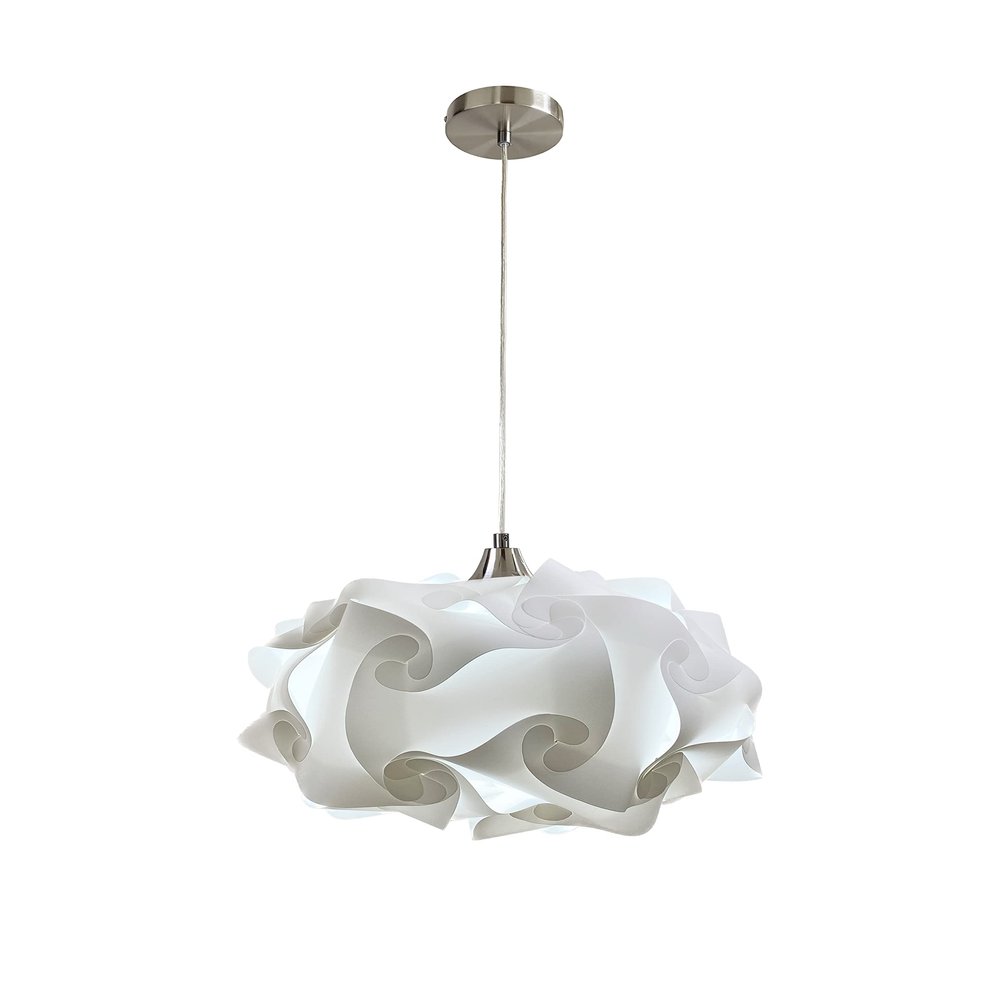 EQLight Cloud 1-Light White Globe Oval Pendant