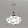 EQLight Cloud 1-Light White Globe Oval Pendant view 3