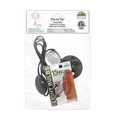 WBM Himalayan Salt Lamp Cord with Dimmer Switch 6 feet Long with Base Assembly and 15W 2-Bulbs Original ETL Certified Salt lamp Replacement Cord.