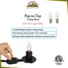 WBM Himalayan Salt Lamp Cord with Dimmer Switch 6 feet Long with Base Assembly and 15W 2-Bulbs Original ETL Certified Salt lamp Replacement Cord. view 3