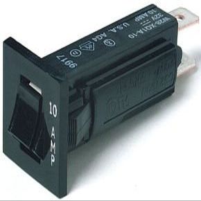 TE Connectivity W28-XQ1A-12 Circuit Breaker; Therm; Push; Cur-Rtg 12A; Snap-In Front Panel; 1 Pole; W28 Series by TE CONNECTIVITY / POTTER & BRUMFIELD