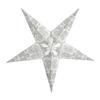 GalaxyArts Paper Star Lantern, 24 Inch Maharani White 3D 5-Point Light-Up Hanging Lamp, Handcrafted Hollow Decoration for Christmas, Weddings, Holidays, Birthday, Indoor Outdoor Party Home Dcor view 1