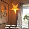GalaxyArts Paper Star Lantern, 24 Inch Maharani White 3D 5-Point Light-Up Hanging Lamp, Handcrafted Hollow Decoration for Christmas, Weddings, Holidays, Birthday, Indoor Outdoor Party Home Dcor view 4