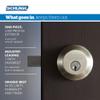 Schlage FB50 V PLY 505 605 Single Cylinder Deadbolt and Keyed Entry Plymouth Knob, Bright Brass view 3