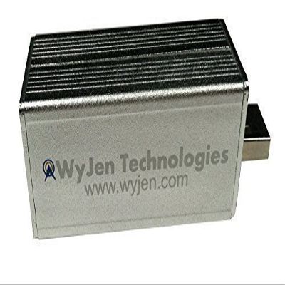 WyJen High Performance Tuning with 0.5 PPM RTL-SDR RTL2832U & R820T /W MCX Antenna, Aluminum Enclosure, Receives ADS-B & FM+DAB/DVB-T Signals (Includes MCX to SMA Adaptor)