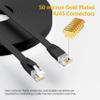 Jadaol Cat 6 Ethernet Cable 25 ft, 10Gbps Support Cat8 Cat7 Network, Flat RJ45 LAN Patch Cable, High-Speed Wired Internet Cable for Router, Modem, Switch, Gaming Consoles, PC, Streaming Devices, Black view 2