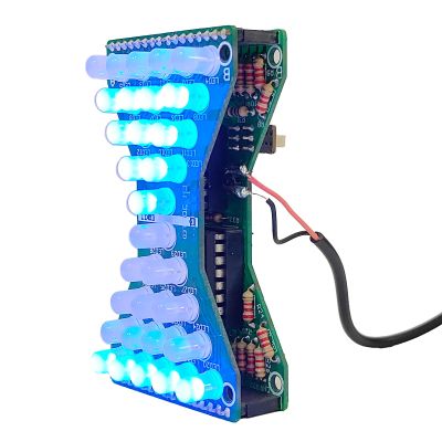 Gikfun Electronic Hourglass led DIY Kits Welding Practice Board Blue Ray EK1886