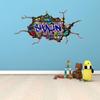 Custom Name Graffiti Wall Art, 3D Personalized Decal, Removable Vinyl Peel and Stick Sticker, Room Decor Mural (WSDPGN33_L) view 3