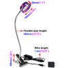 BRILLRAYDO 5W LED Reading Clamp Clip Desk Flexible Pipe Light ON/OFF Button Plug-in Lamp Fixture Purple Finish Brightness Color-Tem Changeable view 2