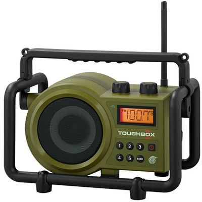 Sangean TB-100 TOUGHBOX FM/AM/Aux Ultra-Rugged Digital Rechargeable Radio, Green