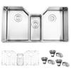 Ruvati 35" Triple Bowl Undermount 16 Gauge Stainless Steel Kitchen Sink - RVH8500 view 1