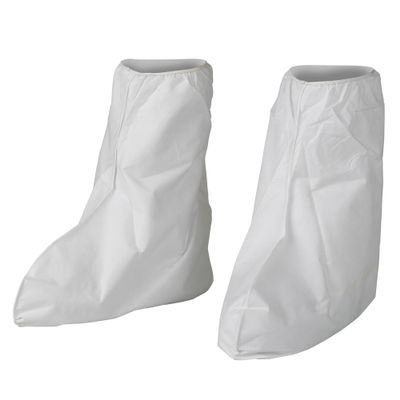 Kleenguard A40 Liquid & Particle Protection Boot Covers (44495), 18 Tall, PVC Sole, White, XL / 2XL, 400 / Case