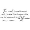 Two Roads Diverged in A Wood Traveled Road Robert Frost Decal Sticker view 1