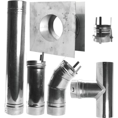 Mr. Heater 4 inch Stainless Steel Horizontal Vent Kit for Big Maxx MHU50 and MHU80 Unit Heaters, One Size, Metal