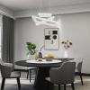 diisunbihuo Square 3-Ring Crystal Chandelier Adjustable Height Cool White view 2