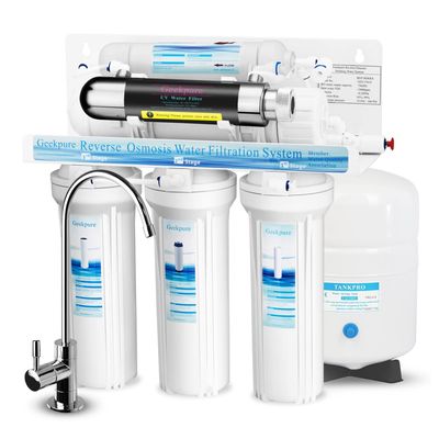 Geekpure 6 Stage Reverse Osmosis RO Drinking Water Filter System with UV Filter