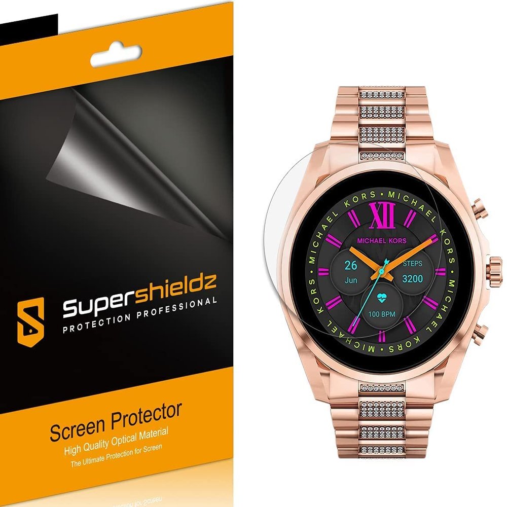 Supershieldz (6 Pack) Designed for Michael Kors Gen 6 Bradshaw and Michael Kors Access Grayson (Gen 2) Smartwatch Screen Protector, High Definition Clear Shield (PET)