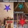 GalaxyArts Paper Star Lanterns, 24 Inch Red Chakra 3D Light-Up Hanging Lamp, Handcrafted Hollow Out 5-Point Star Decoration for Christmas, Wedding, Birthday, Parties, Indoor Outdoor Holiday Home Dcor view 4