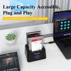 WAVLINK USB 3.0 and USB C to SATA Dual-Bay External Hard Drive Docking Station for 2.5/3.5 Inch HDD/SSD with UASP (6Gbps), Support Offline Clone/Duplicator Function [16TB X2 ]-Black view 4