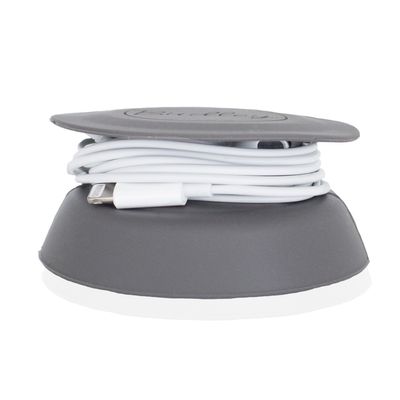 Budley - Tangle-Free Earphone/Earbud Case Compact Storage System, Silicone (Gray, Set of 1)