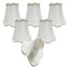 Royal Designs, Inc. CSO-1027-5WH-6 Softback Scalloped Bell Chandelier Shade with Designer Trim, 3 x 5 x 4.5, White, 6-Pack view 1