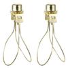 uxcell 2Pack Lamp Shade Light Bulb Clip Adapter with Shade Attaching Brass view 1