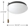 Progress Lighting AirPro 10.5" Ceiling Fan Light Kit, Graphite view 4