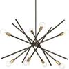 Astra Collection 8-Light Mid-Century Modern Chandelier Light Antique Bronze view 2