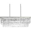 Glimmer Collection 4-Light Luxe LinearChandelier Light Silver Ridge view 1