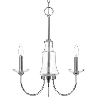 Progress Lighting Litchfield Collection Three-Light Chandelier, Chrome