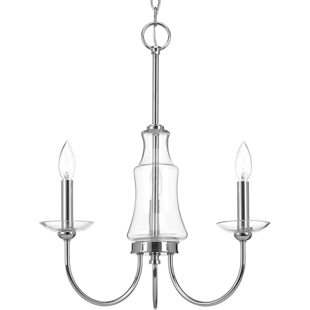 Progress Lighting Litchfield Collection Three-Light Chandelier, Chrome