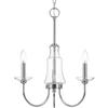 Progress Lighting Litchfield Collection Three-Light Chandelier, Chrome view 1
