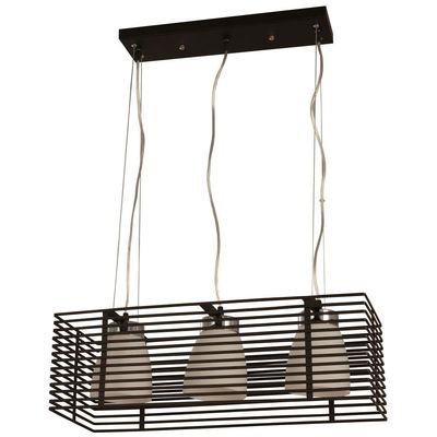 Hampton Bay 86959-2 Aranga 3-Light Black Ceiling Island Pendant