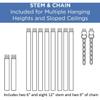 Progress Lighting Glimmer Collection 4-Light Luxe Linear Chandelier Light Antique Bronze view 3