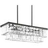 Progress Lighting Glimmer Collection 4-Light Luxe Linear Chandelier Light Antique Bronze view 4