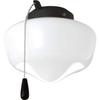 Progress Lighting 1-Light Ceiling Fan Light, AirPro Collection, Indoor & Outdoor, P2601-80WB, Forged Black view 1