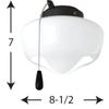 Progress Lighting 1-Light Ceiling Fan Light, AirPro Collection, Indoor & Outdoor, P2601-80WB, Forged Black view 4